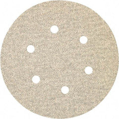 Porter-Cable - 6" Diam, 120 Grit Zirconia Alumina Adhesive PSA Disc - Fine Grade, Tan, C Weighted Backing, Flexible, 13,000 Max RPM - Eagle Tool & Supply