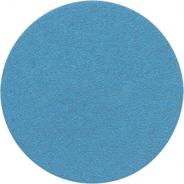 Porter-Cable - 5" Diam, 100 Grit Zirconia Alumina Adhesive PSA Disc - Fine Grade, Tan, C Weighted Backing, Flexible, 13,000 Max RPM - Eagle Tool & Supply