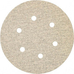 Porter-Cable - 6" Diam, 80 Grit Zirconia Alumina Adhesive PSA Disc - Medium Grade, Tan, C Weighted Backing, Flexible, 13,000 Max RPM - Eagle Tool & Supply