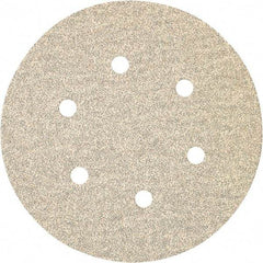 Porter-Cable - 6" Diam, 40 Grit Zirconia Alumina Adhesive PSA Disc - Coarse Grade, Tan, C Weighted Backing, Flexible, 13,000 Max RPM - Eagle Tool & Supply