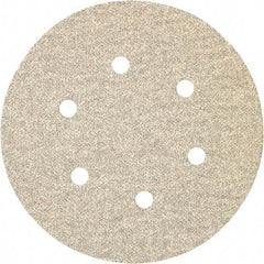 Porter-Cable - 6" Diam, 60 Grit Zirconia Alumina Adhesive PSA Disc - Medium Grade, Tan, C Weighted Backing, Flexible, 13,000 Max RPM - Eagle Tool & Supply