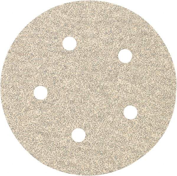 Porter-Cable - 5" Diam, 120 Grit Zirconia Alumina Adhesive PSA Disc - Fine Grade, Tan, C Weighted Backing, Flexible, 13,000 Max RPM - Eagle Tool & Supply