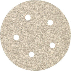 Porter-Cable - 5" Diam, 120 Grit Zirconia Alumina Adhesive PSA Disc - Fine Grade, Tan, C Weighted Backing, Flexible, 13,000 Max RPM - Eagle Tool & Supply