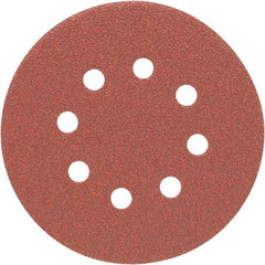 Porter-Cable - 5" Diam, 180 Grit Zirconia Alumina Adhesive PSA Disc - Very Fine Grade, Tan, C Weighted Backing, Flexible, 13,000 Max RPM - Eagle Tool & Supply