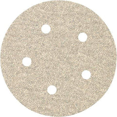 Porter-Cable - 5" Diam, 220 Grit Zirconia Alumina Adhesive PSA Disc - Very Fine Grade, Tan, C Weighted Backing, Flexible, 13,000 Max RPM - Eagle Tool & Supply