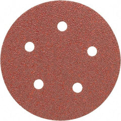 Porter-Cable - 5" Diam, 180 Grit Aluminum Oxide Adhesive PSA Disc - Very Fine Grade, Tan, C Weighted Backing, Flexible, 13,000 Max RPM - Eagle Tool & Supply