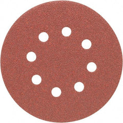 Porter-Cable - 5" Diam, 40 Grit Aluminum Oxide Adhesive PSA Disc - Coarse Grade, Tan, C Weighted Backing, Flexible, 13,000 Max RPM - Eagle Tool & Supply