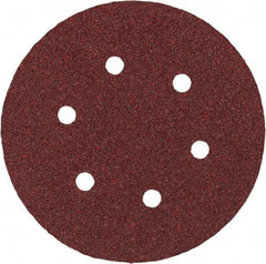 Porter-Cable - 6" Diam, 100 Grit Aluminum Oxide Adhesive PSA Disc - Fine Grade, Tan, C Weighted Backing, Flexible, 13,000 Max RPM - Eagle Tool & Supply