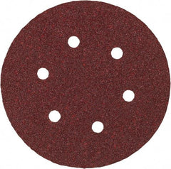 Porter-Cable - 6" Diam, 180 Grit Aluminum Oxide Adhesive PSA Disc - Very Fine Grade, Tan, C Weighted Backing, Flexible, 13,000 Max RPM - Eagle Tool & Supply