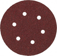 Porter-Cable - 6" Diam, 220 Grit Aluminum Oxide Adhesive PSA Disc - Very Fine Grade, Tan, C Weighted Backing, Flexible, 13,000 Max RPM - Eagle Tool & Supply