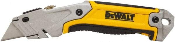 DeWALT - Retractable Utility Knife - 2-1/2" Bi-Metal Blade, Yellow & Silver Metal Handle, 1 Blade Included - Eagle Tool & Supply