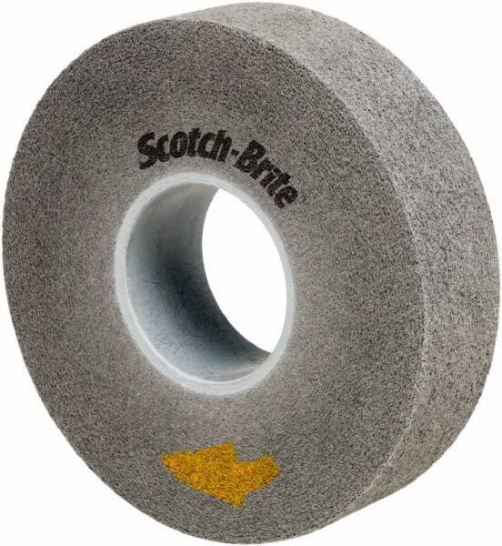 3M - 8" Diam, 2" Face Width, 3" Center Hole, Fine Grade, Silicon Carbide Deburring Wheel - Convolute, Soft Density 9 Grade, 4,500 RPM - Eagle Tool & Supply