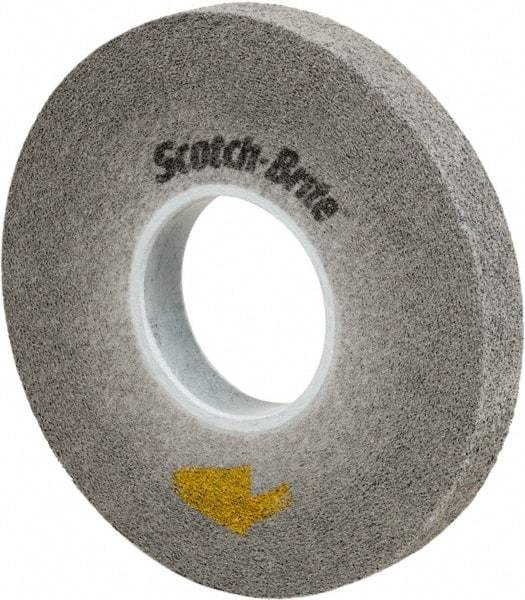3M - 8" Diam, 1" Face Width, 3" Center Hole, Fine Grade, Silicon Carbide Deburring Wheel - Convolute, Soft Density 9 Grade, 4,500 RPM - Eagle Tool & Supply