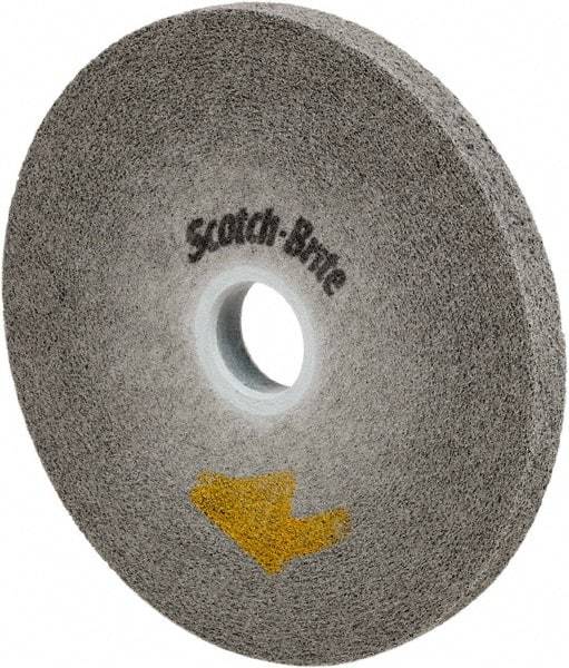 3M - 6" Diam, 1/2" Face Width, 1" Center Hole, Fine Grade, Silicon Carbide Deburring Wheel - Convolute, Soft Density 9 Grade, 6,000 RPM - Eagle Tool & Supply