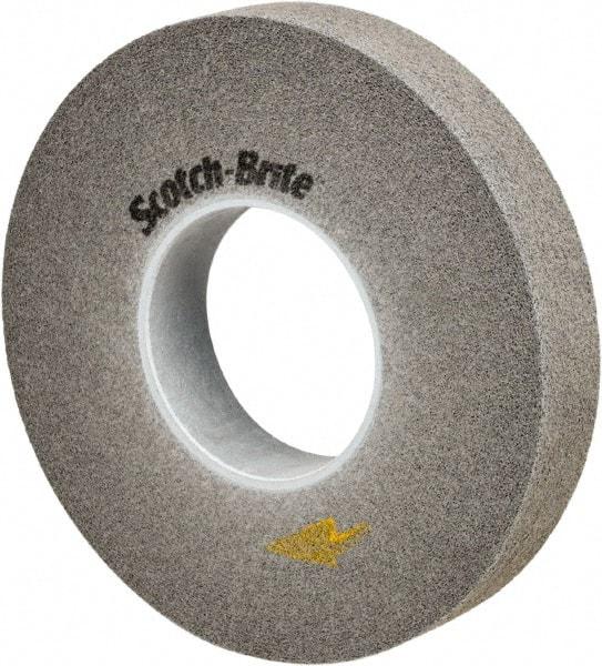 3M - 10" Diam, 2" Face Width, 5" Center Hole, Fine Grade, Silicon Carbide Deburring Wheel - Convolute, Soft Density 9 Grade, 3,600 RPM - Eagle Tool & Supply