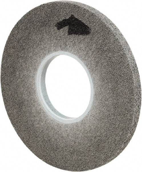 3M - 8" Diam, 1/2" Face Width, 3" Center Hole, Fine Grade, Silicon Carbide Deburring Wheel - Convolute, Soft Density 9 Grade, 4,500 RPM - Eagle Tool & Supply