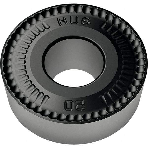 Walter - RCMX2507M0 HU6 Grade WPP20S Carbide Turning Insert - TiCN/Al2O3/TiN Finish, Round, 25mm Inscr Circle, 5/16" Thick - Eagle Tool & Supply