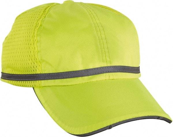 Ergodyne - Size Universal, General Purpose Baseball Cap - Lime Solid Pattern, Polyester - Eagle Tool & Supply