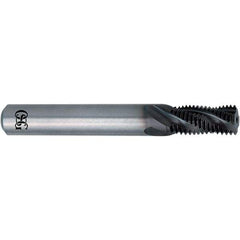 OSG - 5/8-18 UNF, 0.495" Cutting Diam, 5 Flute, Solid Carbide Helical Flute Thread Mill - External Thread, 0.944" LOC, 4" OAL, 1/2" Shank Diam - Eagle Tool & Supply