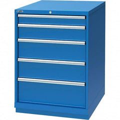 LISTA - 5 Drawer, 60 Compartment Bright Blue Steel Modular Storage Cabinet - Eagle Tool & Supply