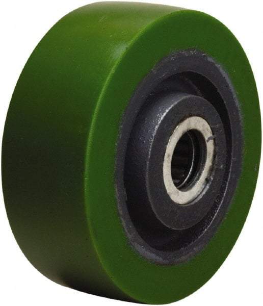 Hamilton - 4 Inch Diameter x 1-1/2 Inch Wide, Polyurethane on Cast Iron Caster Wheel - 675 Lb. Capacity, 1-5/8 Inch Hub Length, 3/4 Inch Axle Diameter, Straight Roller Bearing - Eagle Tool & Supply