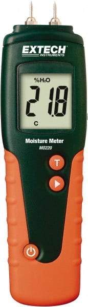 Extech - 32 to 104°F Operating Temp, Pocket Size Moisture Meter - LCD Display - Eagle Tool & Supply