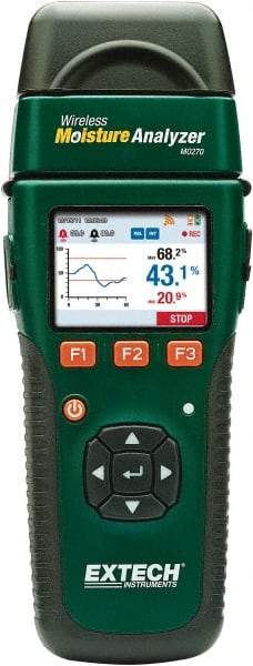 Extech - 32 to 122°F Operating Temp, Moisture Meter - LCD Display - Eagle Tool & Supply