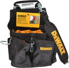 DeWALT - 14 Pocket Electrician's Holster - Ballistic Polyester, Black & Yellow, 12" Wide x 15" High - Eagle Tool & Supply