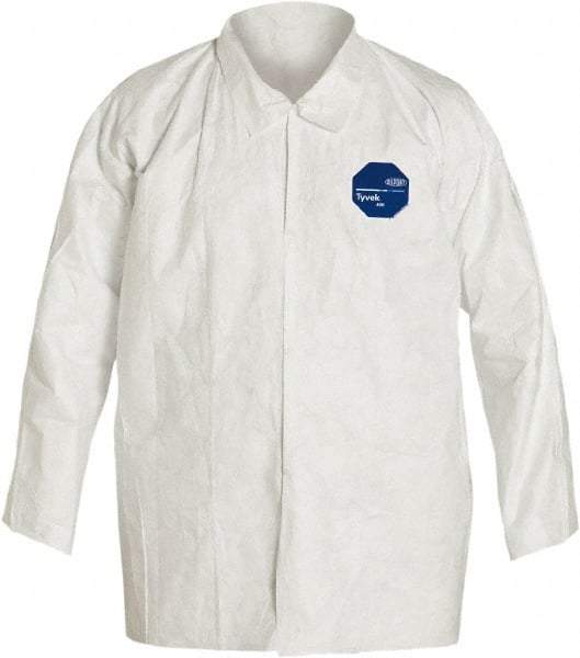 Dupont - Size M, White, General Purpose, Long Sleeve Shirt - 36-1/4 to 39-3/4 Inch Chest, 30-7/8 Inch Long, Tyvek - Eagle Tool & Supply