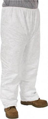 Dupont - Size L, Tyvek General Purpose Work Pants - 24-3/4 Inch Waist, 28 Inch Inseam, White - Eagle Tool & Supply