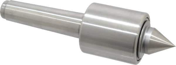 Made in USA - MT4 Taper Shank, 2-1/2" Head Diam 2,890 Lb Capacity Live Center - 2-11/16" Head Length, 1-1/4" Point Diam, 1-1/2" Point Len, 8-5/8" OAL, Standard Point - Eagle Tool & Supply