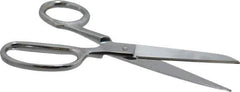 Heritage Cutlery - 2-1/2" LOC, 6" OAL Chrome Plated Standard Shears - Right Hand, Metal Straight Handle, For General Purpose Use - Eagle Tool & Supply