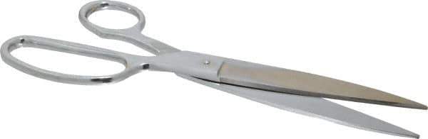 Heritage Cutlery - 5" LOC, 10" OAL Chrome Plated Standard Shears - Right Hand, Metal Straight Handle, For General Purpose Use - Eagle Tool & Supply