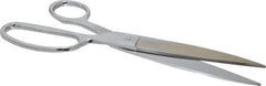 Heritage Cutlery - 5" LOC, 10" OAL Chrome Plated Standard Shears - Right Hand, Metal Straight Handle, For General Purpose Use - Eagle Tool & Supply