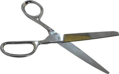 Heritage Cutlery - 4-1/4" LOC, 9" OAL Chrome Plated Standard Shears - Right Hand, Metal Straight Handle, For General Purpose Use - Eagle Tool & Supply
