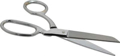 Heritage Cutlery - 3" LOC, 7" OAL Chrome Plated Standard Shears - Right Hand, Metal Bent Handle, For General Purpose Use - Eagle Tool & Supply