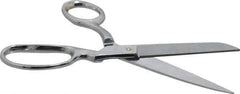 Heritage Cutlery - 3-1/2" LOC, 8-1/2" OAL Chrome Plated Standard Shears - Right Hand, Metal Offset Handle, For General Purpose Use - Eagle Tool & Supply