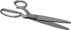 Heritage Cutlery - 4-3/4" LOC, 10" OAL Chrome Plated Standard Shears - Right Hand, Metal Bent Handle, For General Purpose Use - Eagle Tool & Supply