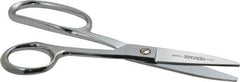 Heritage Cutlery - 3" LOC, 8-1/4" OAL Chrome Plated High Leverage Shears - Right Hand, Metal Straight Handle, For General Purpose Use - Eagle Tool & Supply