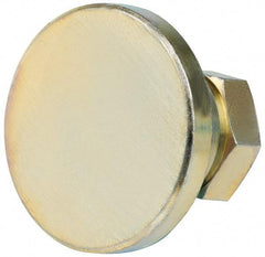 Gibraltar - 3750 Lb Capacity, 3/8-16 Thread, 7/8" OAL, Zinc Stud, Tapped Pivotal Socket Mount Leveling Mount - 1-1/4" Base Diam, Zinc Pad, 5/8" Hex - Eagle Tool & Supply