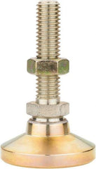 Gibraltar - 1/2-13 Bolt Thread, Studded Pivotal Stud Mount Leveling Pad & Mount - 5,000 Max Lb Capacity, 1-7/8" Base Diam - Eagle Tool & Supply