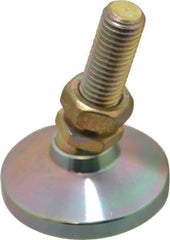 Gibraltar - 5/8-11 Bolt Thread, Studded Pivotal Stud Mount Leveling Pad & Mount - 6,000 Max Lb Capacity, 2-1/2" Base Diam - Eagle Tool & Supply