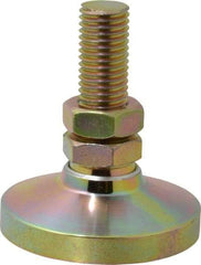 Gibraltar - 3/4-10 Bolt Thread, Studded Pivotal Stud Mount Leveling Pad & Mount - 7,400 Max Lb Capacity, 3" Base Diam - Eagle Tool & Supply