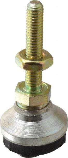 Gibraltar - 10-32 Bolt Thread, Studded Pivotal Stud Mount Leveling Pad & Mount - 150 Max Lb Capacity, 3/4" Base Diam - Eagle Tool & Supply