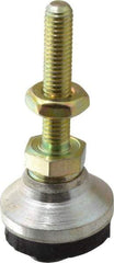 Gibraltar - 10-32 Bolt Thread, Studded Pivotal Stud Mount Leveling Pad & Mount - 150 Max Lb Capacity, 3/4" Base Diam - Eagle Tool & Supply