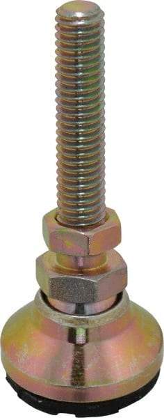 Gibraltar - 3/8-16 Bolt Thread, Studded Pivotal Stud Mount Leveling Pad & Mount - 300 Max Lb Capacity, 1-1/4" Base Diam - Eagle Tool & Supply
