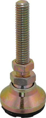 Gibraltar - 3/8-16 Bolt Thread, Studded Pivotal Stud Mount Leveling Pad & Mount - 300 Max Lb Capacity, 1-1/4" Base Diam - Eagle Tool & Supply