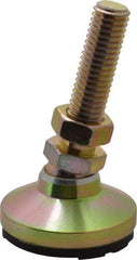 Gibraltar - 1/2-13 Bolt Thread, Studded Pivotal Stud Mount Leveling Pad & Mount - 700 Max Lb Capacity, 1-7/8" Base Diam - Eagle Tool & Supply