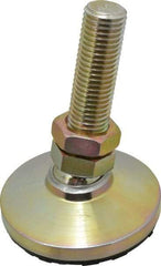 Gibraltar - 1-8 Bolt Thread, Studded Pivotal Stud Mount Leveling Pad & Mount - 2,000 Max Lb Capacity, 4" Base Diam - Eagle Tool & Supply