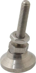 Gibraltar - 10-32 Bolt Thread, Studded Pivotal Stud Mount Leveling Pad & Mount - 700 Max Lb Capacity, 3/4" Base Diam - Eagle Tool & Supply